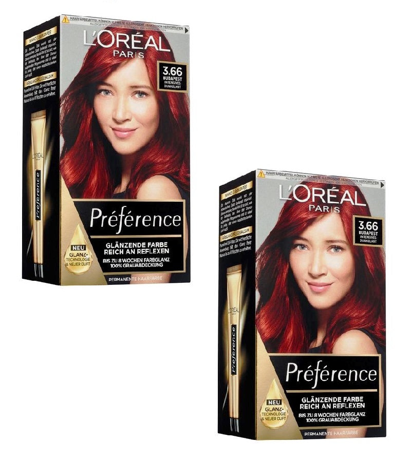 2xPack L'Oréal Paris Préférence Hair Color - 18 Varieties
