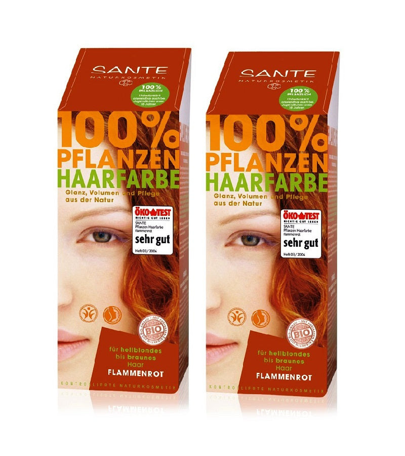 2xPack Sante Plants Powder Hair Color -  Seven Shades - 200 g